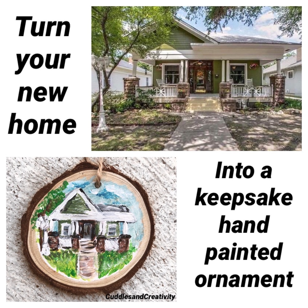 CUSTOM house ornament hand painted housewarming